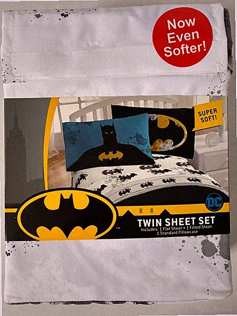 DC Batman Paint Splatter Twin Sheet Set