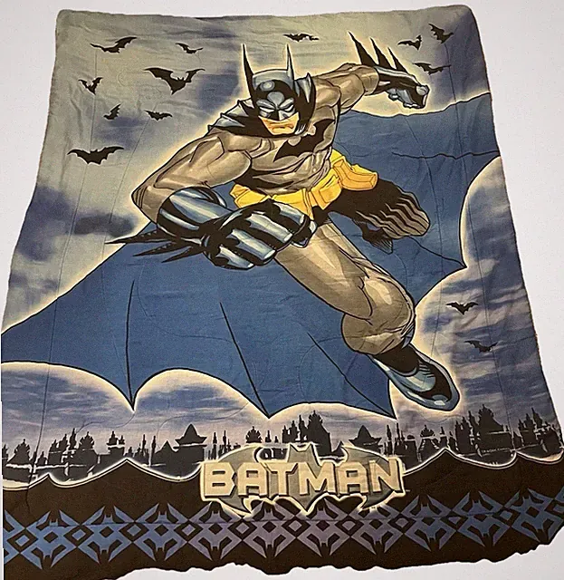 DC Comics Batman Twin Comforter Vintage Retro Bedding Reversible Set w/ Sheets