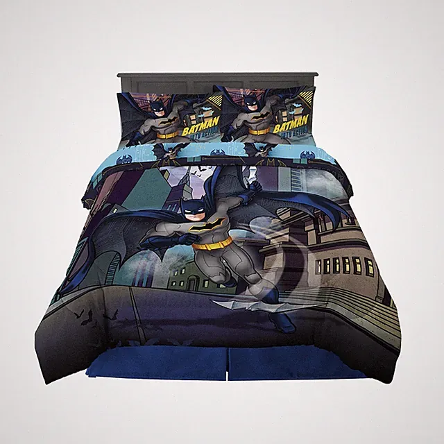 Franco Batman 5 Piece Full Comforter Sheet Set Model 6B4978