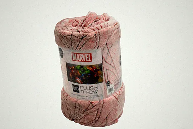 Marvel Avengers The Big One Plush Throw Blanket Oversized 5x6 Pink Spiderman