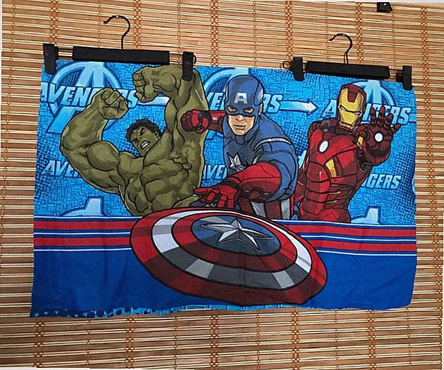 Marvel Avengers Twin Fitted & Flat Sheet Pillowcase Comic Bedding Set EC