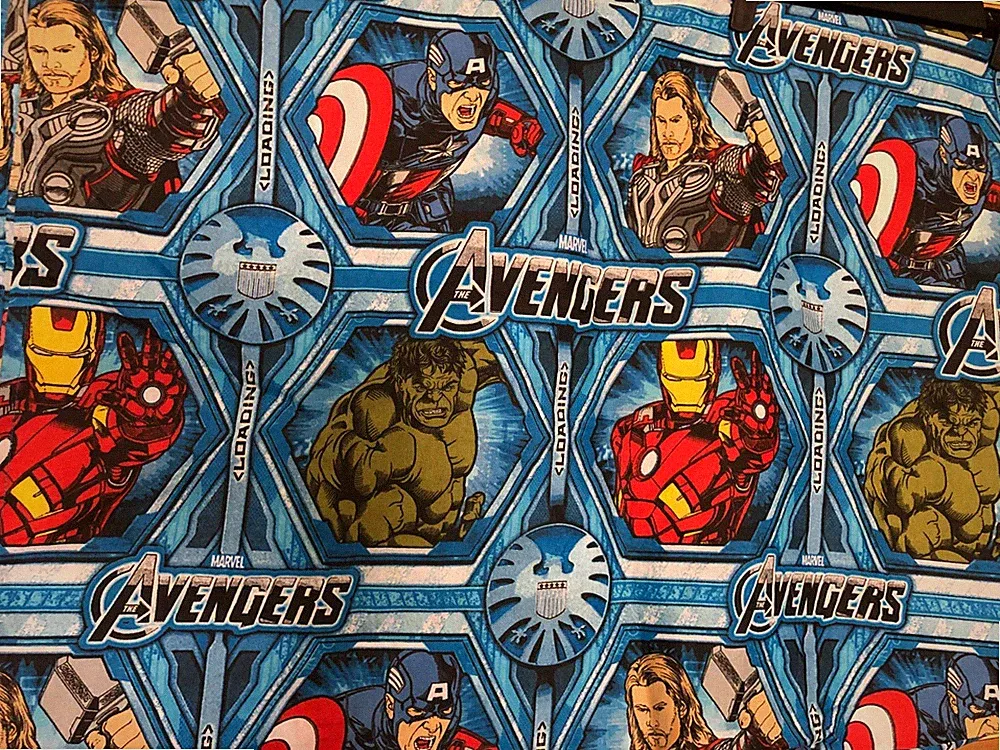 Marvel Avengers Twin Flat Sheet Comic Bedding Iron Man Hulk Captain America