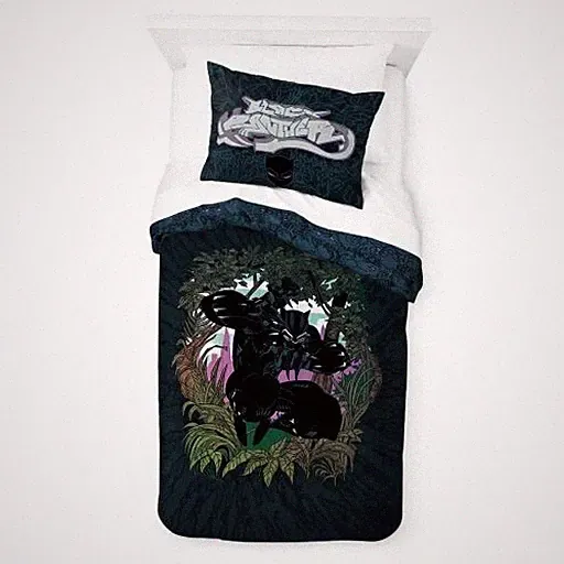 Marvel Black Panther DJ Scott Kids 2PC Twin/Full Reversible Comforter & Sham **