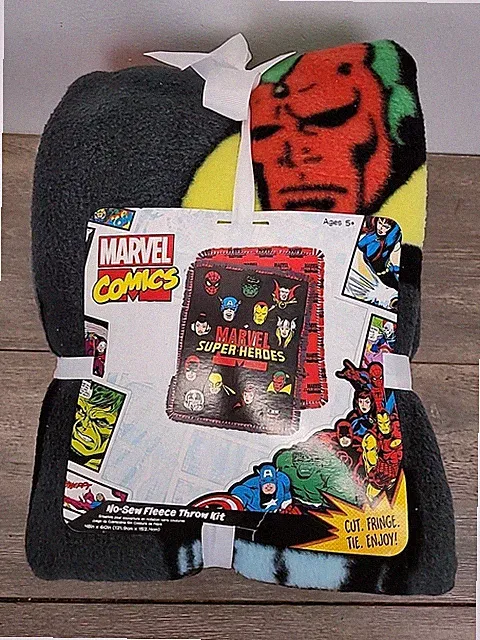 Marvel Comics Superheroes Fleece Blanket Set Of 2 48x60”