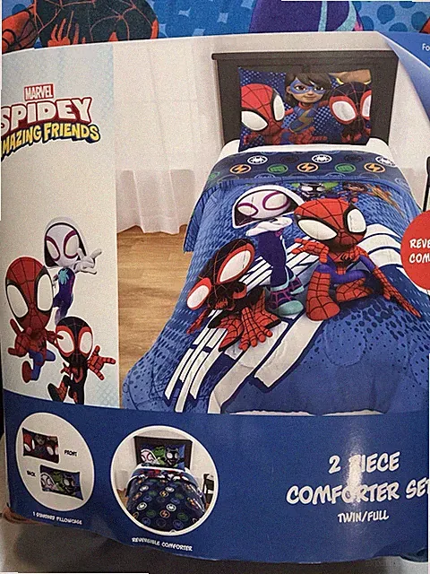 MARVEL SPIDEY 2 PIECE REVERSIBLE TWIN/FULL COMFORTER SET