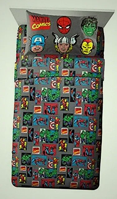 Marvel Superheroes Microfiber 3 Piece Twin Sheet Set