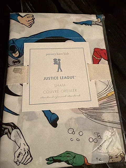 Pottery barn Batman Avengers Justice League Marvel superman Standard Sham NWT