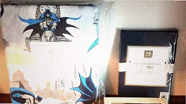 Pottery barn Batman holiday Superhero MArvel flash Duvet pillowcase bed SET =