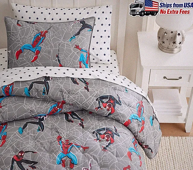 Pottery Barn Kids Marvel's Spider-Man Glow-in-the-Dark Comforter