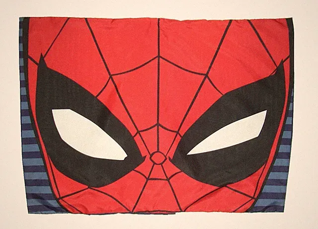 Spiderman Standard Pillow Sham Marvel Comics Microfiber Red Blue
