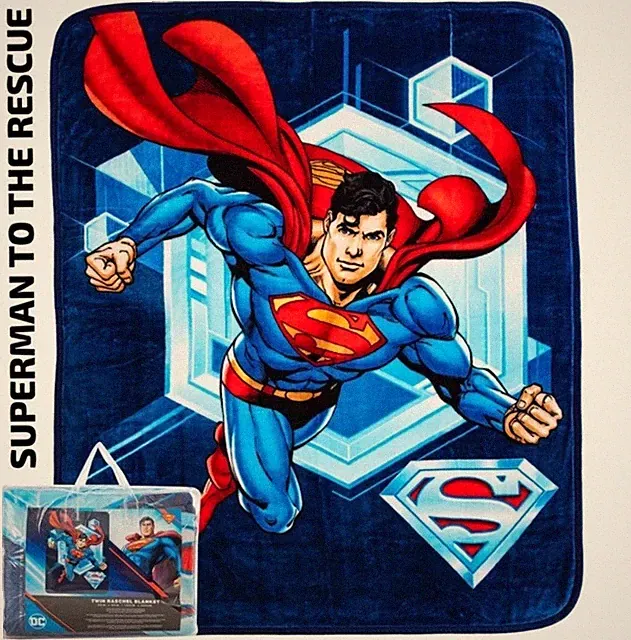 Superman Raschel Twin blanket 60’x 80’ 🔥FREE SHIPPING