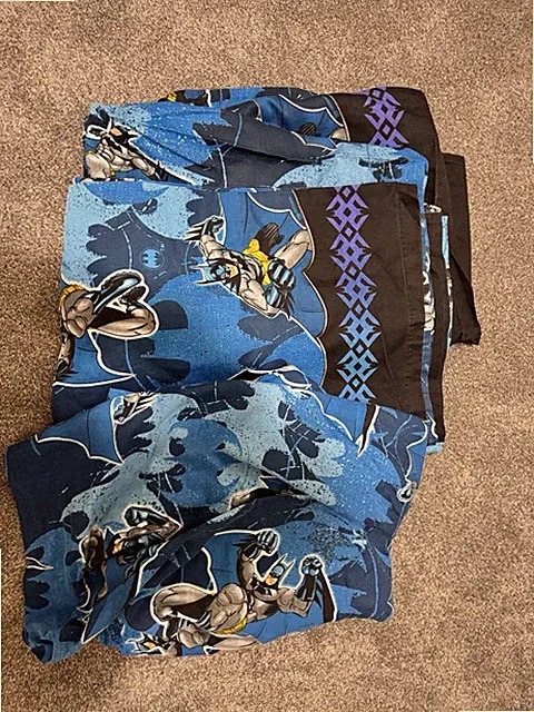 Vintage Batman Set Of 3 Twin Top / Flat & Fitted Sheets DC Comics Animated